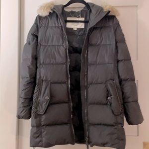 Coach Puffer Coat with Fur Trim Size S